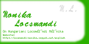 monika locsmandi business card